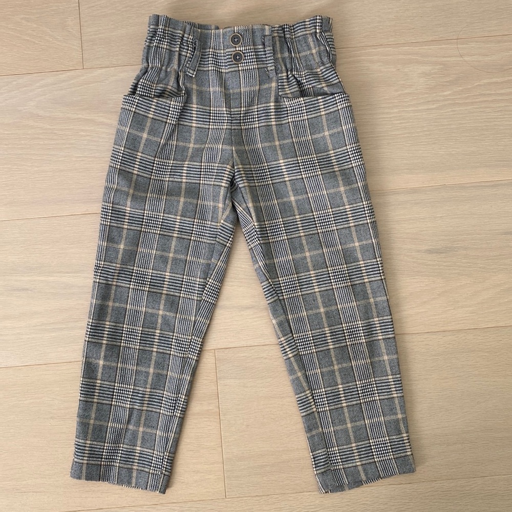 Zara girls houndstooth checkered pants